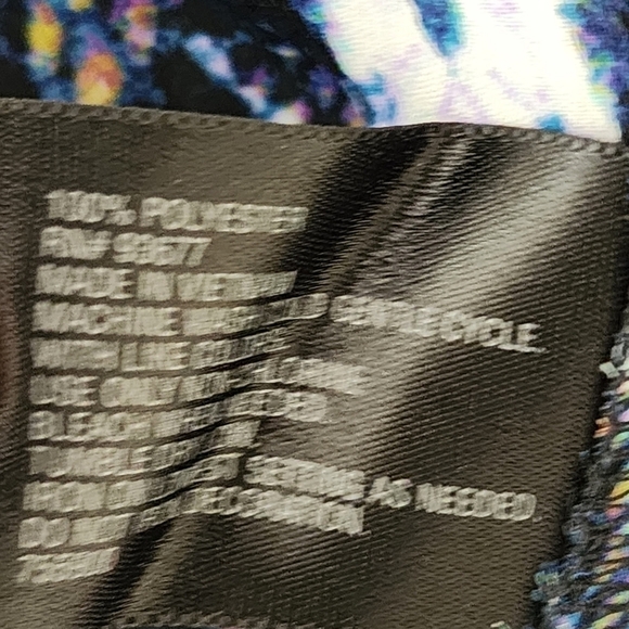 Worthington Teal Purple Reptile Pattern With Gold Detail Blouse Top Size SP - Picture 9 of 9